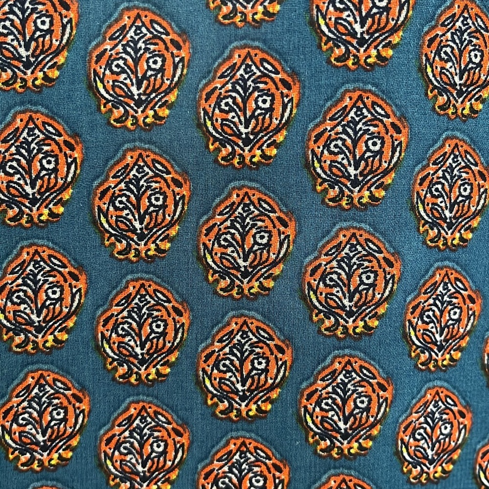 Cabi Blue and Orange Patterned Blouse - Picture 5 of 16